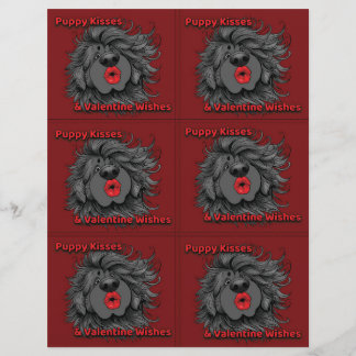 En-tête De Lettre Dog Puppy Classroom Valentine Sheets