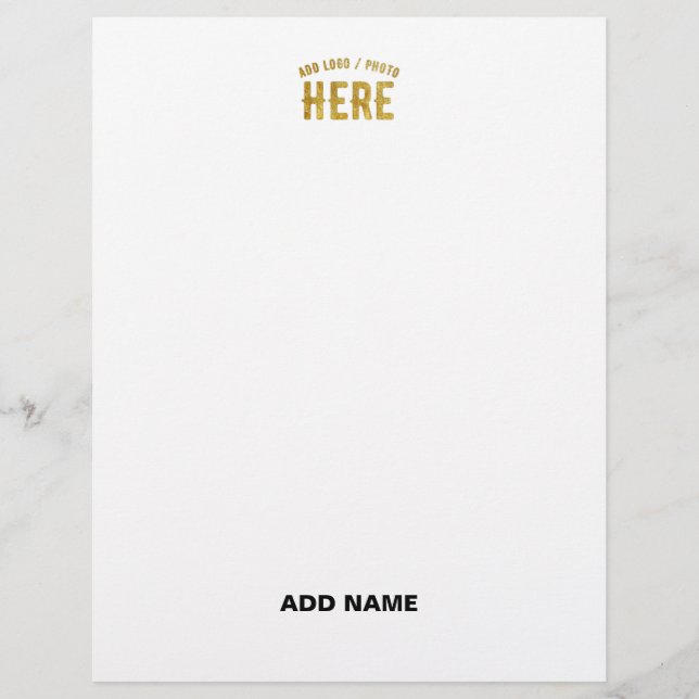 EN-TÊTE DE LETTRE ÉLÉGANT BLANC PERSONNALISABLE MODERNE MARQUE VÉRIF (Devant)