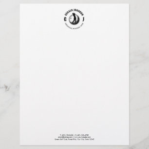 En-tête De Lettre Elégant Golf sur mesure Monogramme Modèle Design