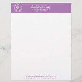 En-tête De Lettre Élégant Lavender Business Professional
