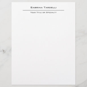 En-tête De Lettre Élégant minimaliste attrayant