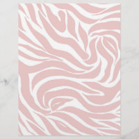 Élégant Poster de animal blanc rose pâle Zèbre