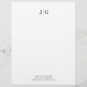 En-tête De Lettre Élégant simple Monogramme minimaliste Profession