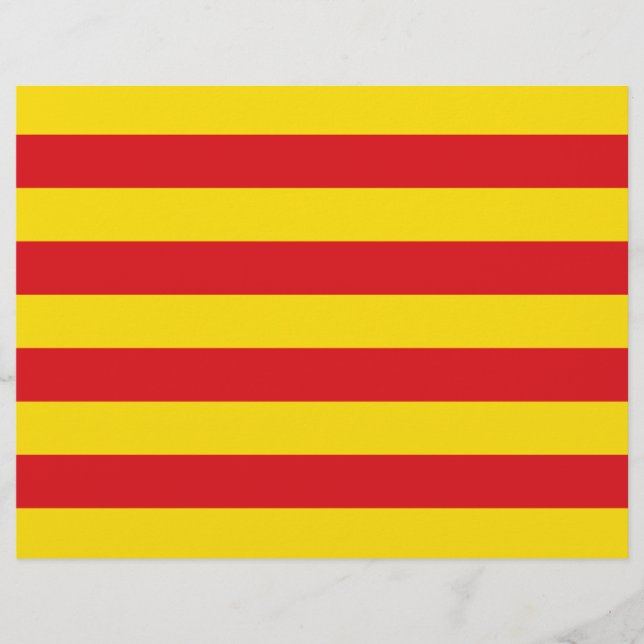 En-tête De Lettre En-tête avec Drapeau de Catalogne (Devant)