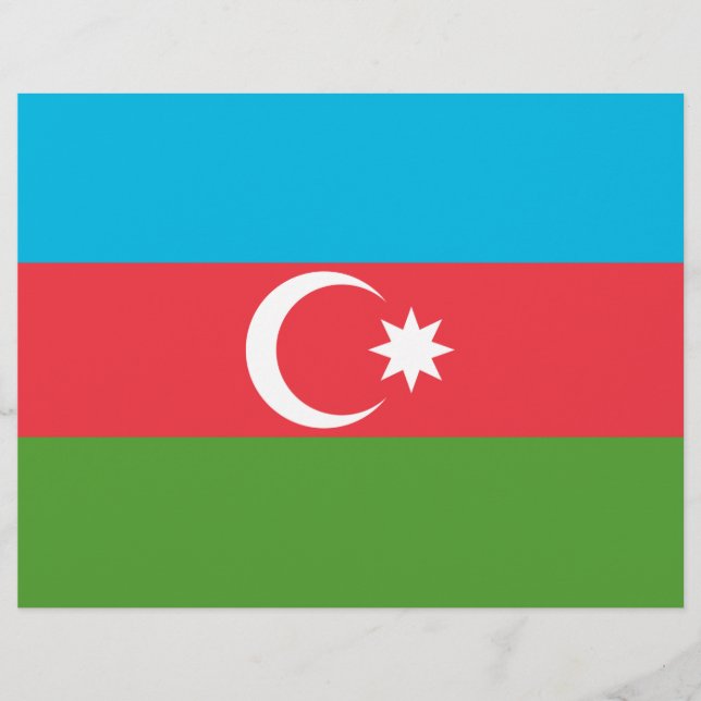 En-tête De Lettre En-tête avec Drapeau de l'Azerbaïdjan (Devant)