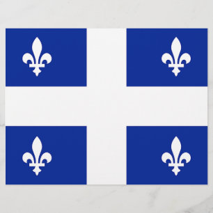 En-tête De Lettre En-tête avec Drapeau du Québec, Canada