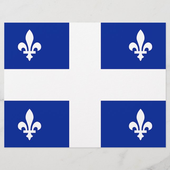 En-tête De Lettre En-tête avec Drapeau du Québec, Canada (Devant)