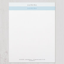 En-tête bleu minimaliste à deux tons