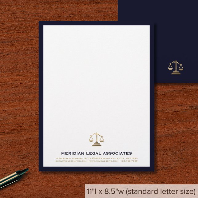 En-tête De Lettre En-tête de l'échelle de la Marine Gold Justice (Créateur téléchargé)