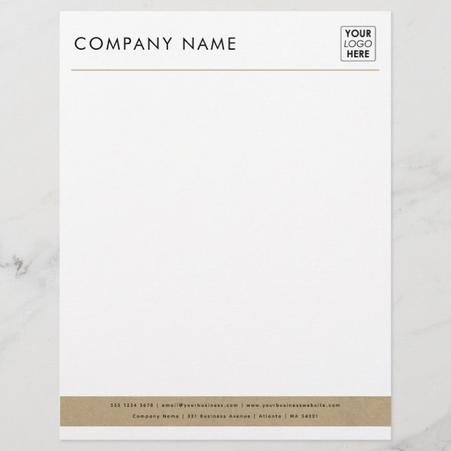 En-tête De Lettre En-tête du logo professionnel Kraft Accent Busines (Devant)