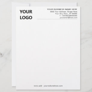 En-tête De Lettre Entête de lettre avec votre logo et code QR exempl