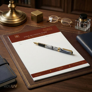 En-tête de lettre exécutif Navy Or   Entreprise de