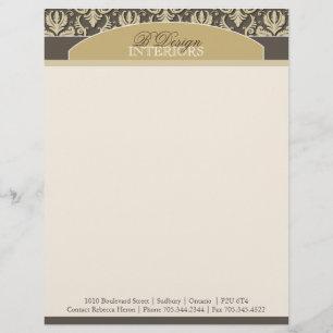 En-tête de lettre fait sur commande chic de