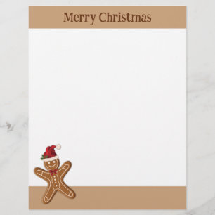 En-tête De Lettre Festif pain d'épices Noël Cookie et texte personna