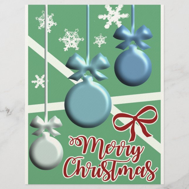 En-tête De Lettre Festive Christmas Tree Holiday Greeting Card (Devant)