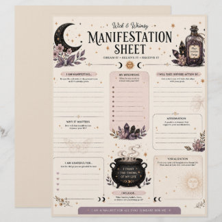 En-tête De Lettre Feuille de manifestation Wick & Whimsy