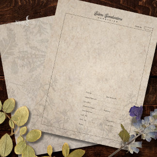 En-tête De Lettre Feuille de spécimen de plante d'herbier Papier vie
