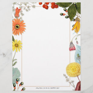 En-tête De Lettre Floral d'été personnalisé