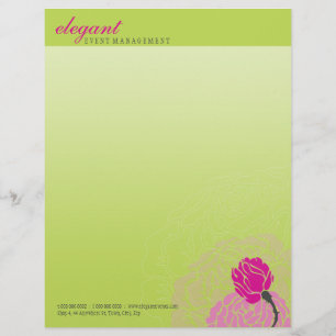 EN-TÊTE DE LETTRE FLORAL ÉLÉGANT : : élégant se