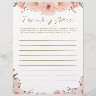 En-tête De Lettre Forfait baby shower - Conseils aux parents