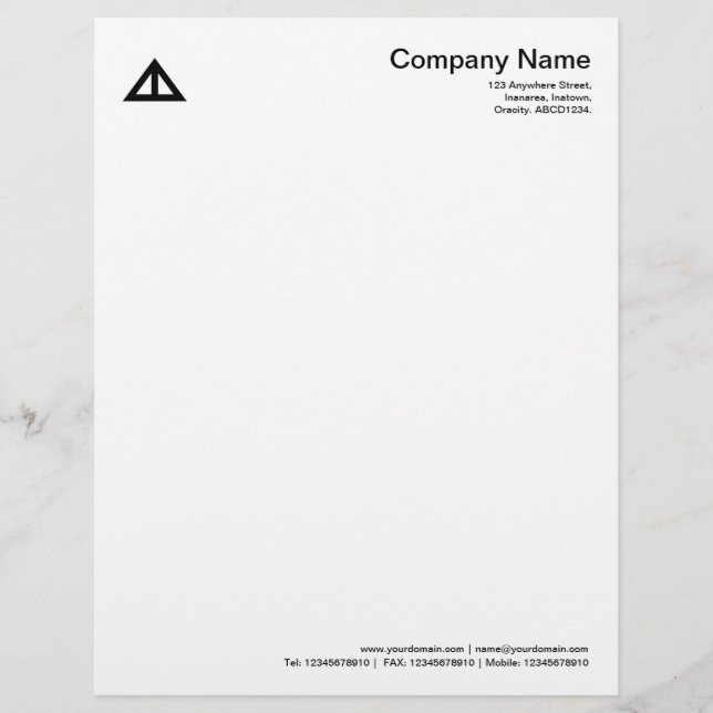En-tête De Lettre Forme triangulaire 02 - Noir (Devant)