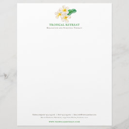 En-tête De Lettre Frangipani Plumeria santé bien-être entreprise