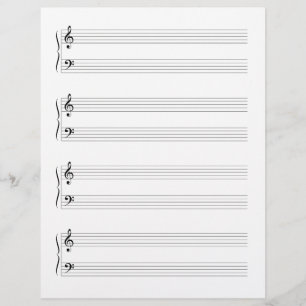 En-tête De Lettre Grand Stade à deux côtés Musique Manuscript Papier