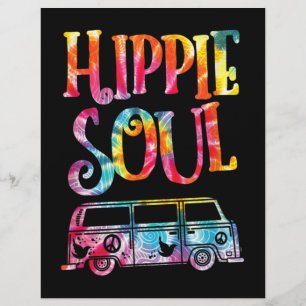 En-tête De Lettre Hippie Tie Dye Van Hippie Soul
