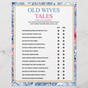 En-tête De Lettre Histoires de vieilles femmes [Aquarelles florales]