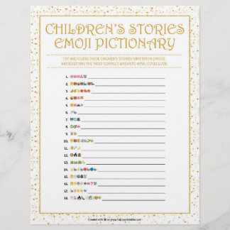 En-tête De Lettre Histoires d'enfants Pictionary [Golden Sparkles]