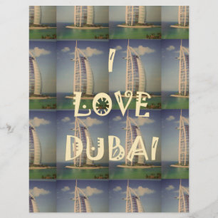 En-tête De Lettre Iconic Dubai : "I Love Dubai" Vector Graphisme