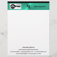 Immobilier Luxe Turquoise avec Clé Noire