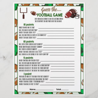 En-tête De Lettre Imprimer Football Guesser Game Idée Pour Les Enfan