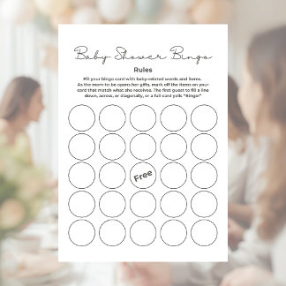 En-tête De Lettre Jeu de Bingo pour Cadeaux de Baby Shower