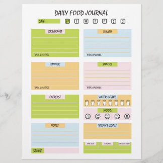 En-tête De Lettre Journal alimentaire quotidien