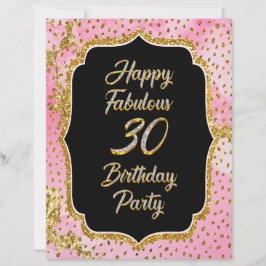 En-tête De Lettre Joyeux Fabuleux 30e anniversaire Invitation Party