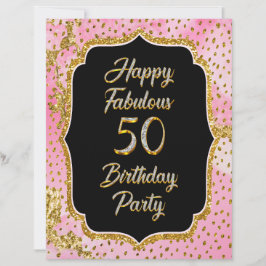 En-tête De Lettre Joyeux Fabuleux 50e anniversaire Invitation Party