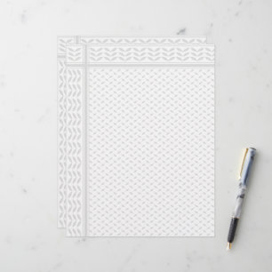 En-tête De Lettre Keffiyeh symbole de la résistance palestinienne mo