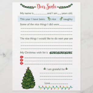 En-tête De Lettre Kids Cher Père Noël Lettres