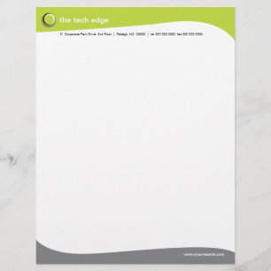 En-tête De Lettre La technologie courbe l'en-tête de lettre