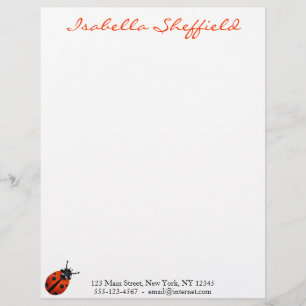 En-tête De Lettre Ladybugs