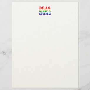 En-tête de lettre 'Le Drag n'est pas un crime'