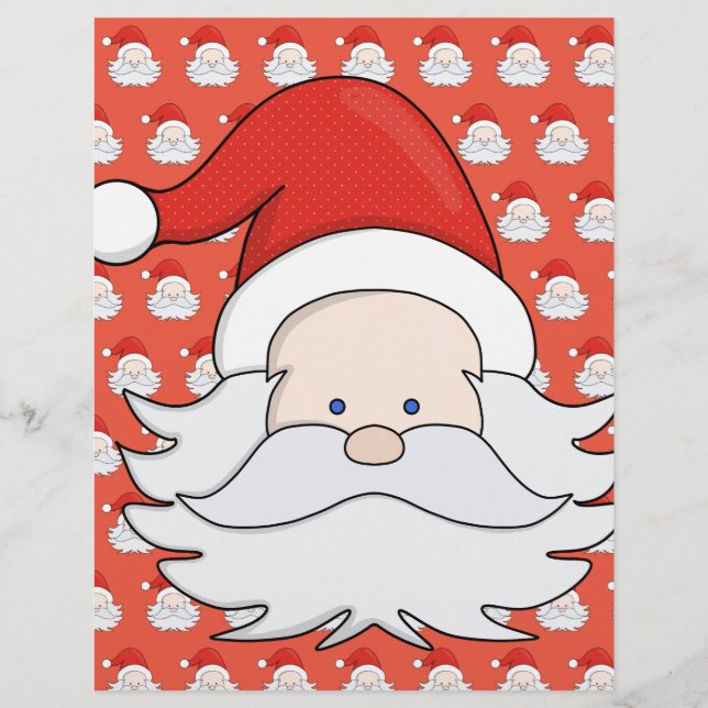 En-tête De Lettre Le mignon Père Noël (Devant)