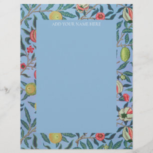 EN-TÊTE DE LETTRE LETTERHEAD WILLIAM MORRIS AVEC "POMEGRANATES"
