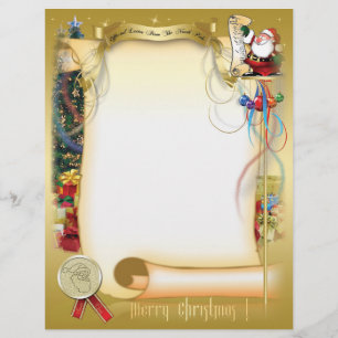 En-tête De Lettre Lettre Père Noël