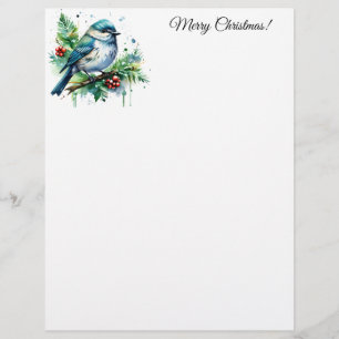 En-tête De Lettre Little Bird et Christmas Greens