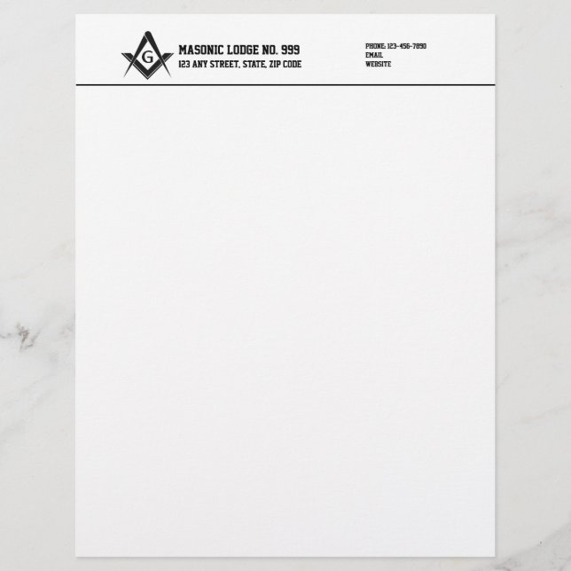 En-tête De Lettre Lodge Letterhead - Bold (Devant)