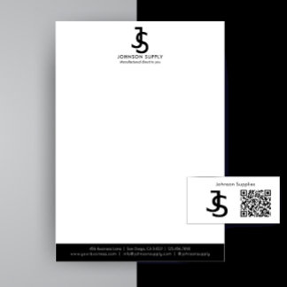 En-tête De Lettre Logo à monogramme de société de coutume d'affaires