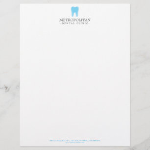 En-tête De Lettre Logo classique moderne pour dentiste sur blanc