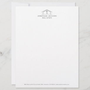 En-tête De Lettre Logo de la maison du Realtor moderne
